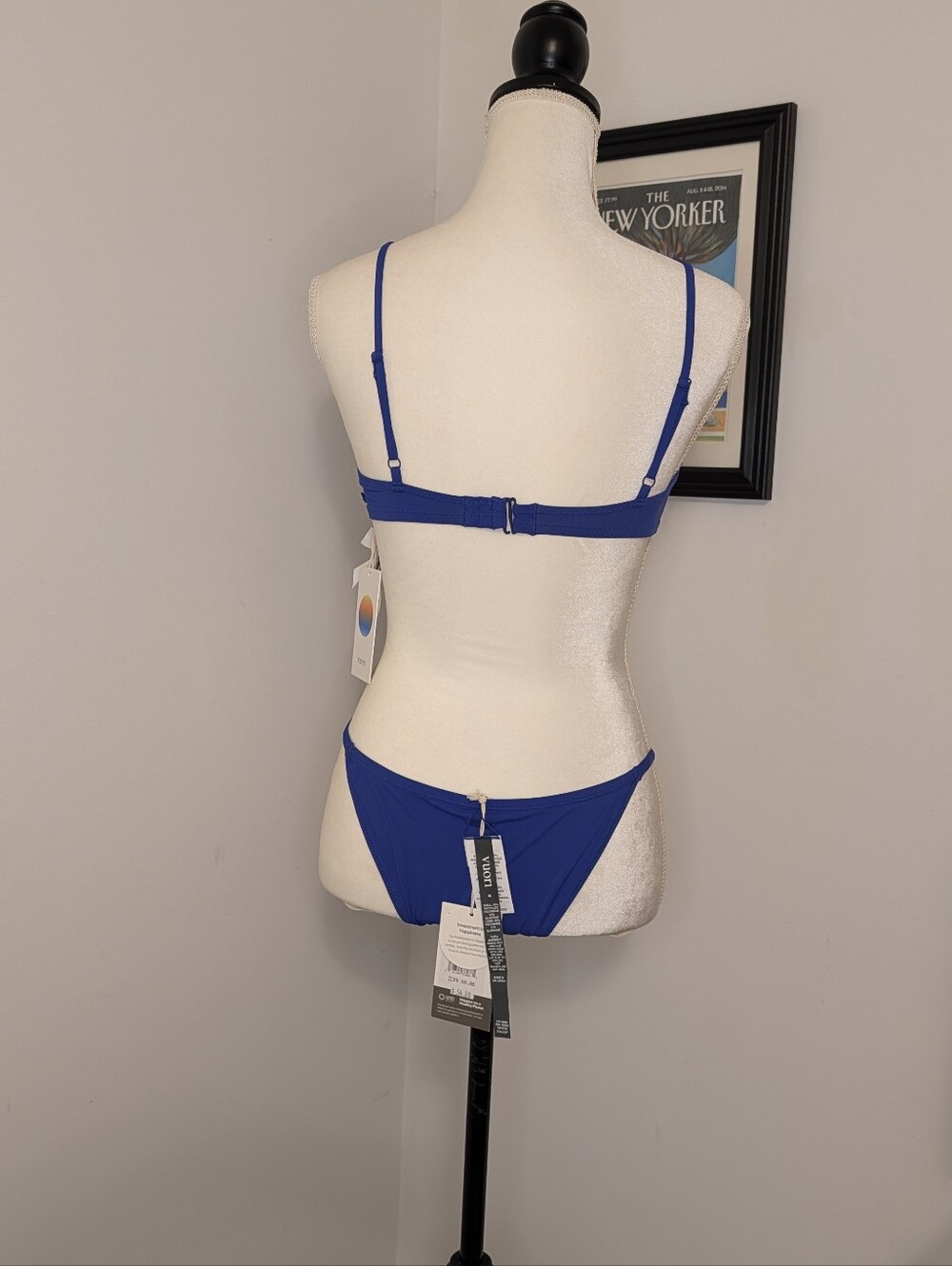 Vuori Copenhagen Blue Heat Wave Bikini Top Cheeky Bikini Bottom Set - Picture 3 of 8